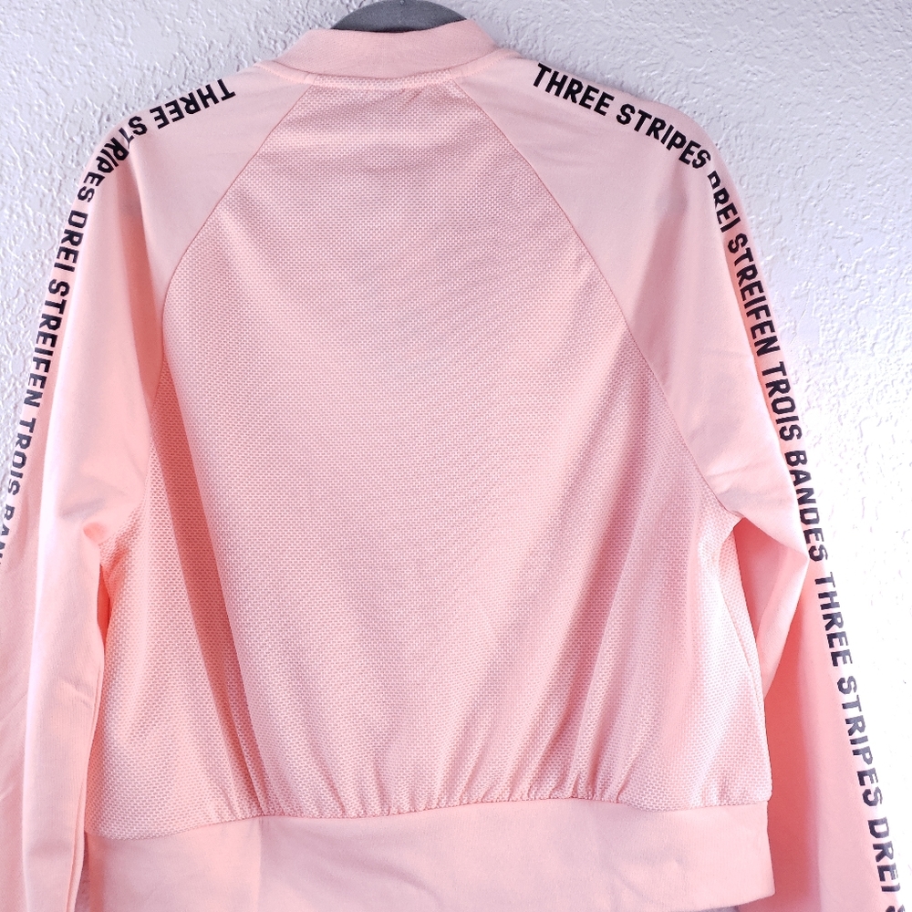 ADIDAS Bomber Jacket | Three Stripes Hazel Coral S - Picture 9 of 12